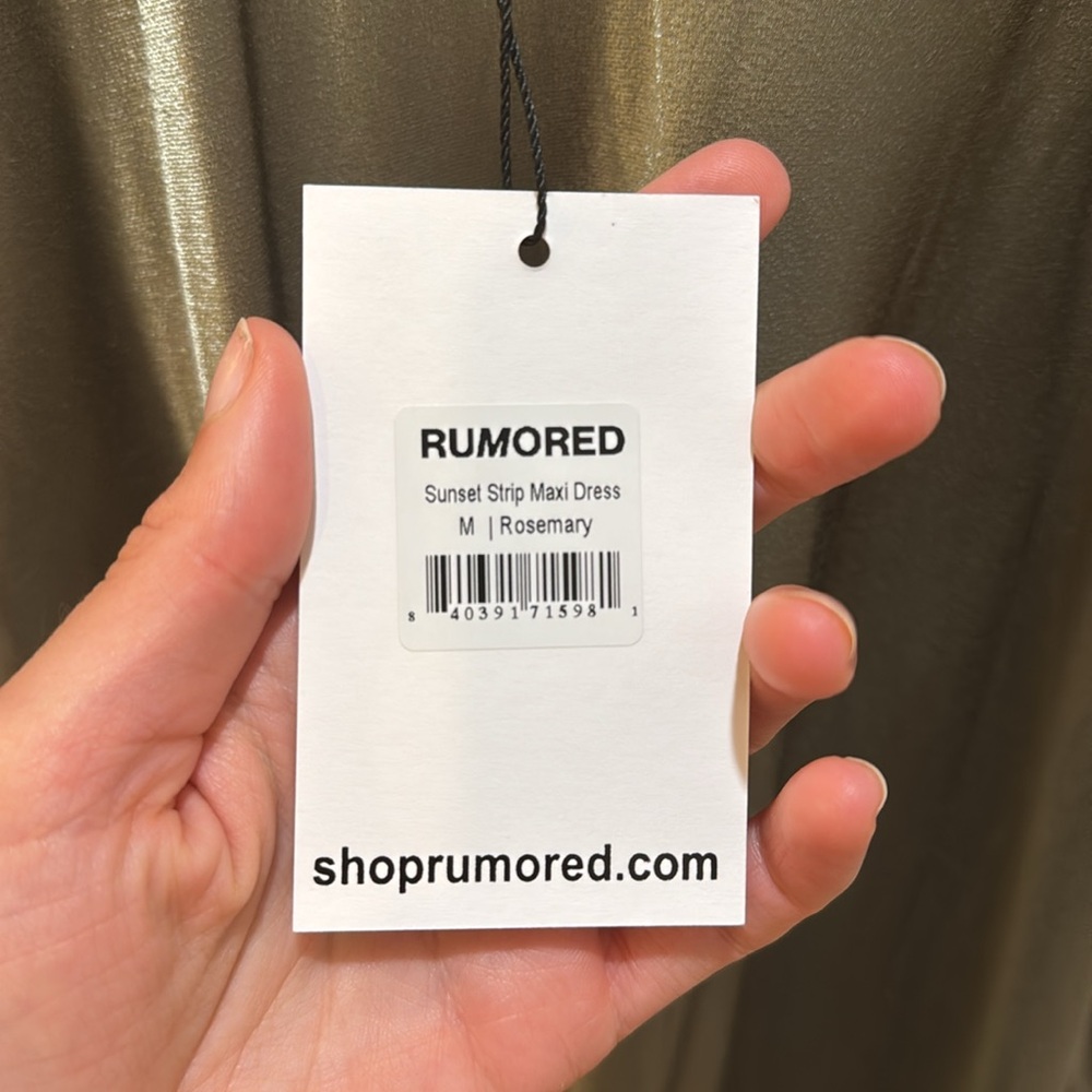 Rumored Silver Satin Maxi Dress - Picture 6 of 6